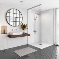 Grey Gloss - Mermaid Composite Tilepanel Shower Board 