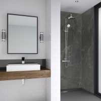  Black Quartz Nuance Waterproof Shower Board