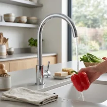 Merthyr Black Single Lever Kitchen Mixer Tap