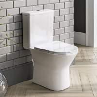 Scudo Porto Open Back Close Coupled Rimless Toilet