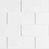 White Brick Effect Economy 3mm by Multipanel Horizontal - MTPBHWH 