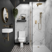 Multipanel Linda Barker Calacatta Marble Shower Panels