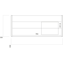 Scudo Alfie 1400mm Reed Green Wall Hung Unit with Carrara Worktop