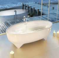 Vigore 1700 x 750mm Natural Stone Freestanding Bath - Clearwater