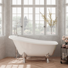 Nuie Choice Chronos 1600mm Roll Top Freestanding Slipper Bath