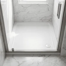 Nuie Pearlstone 1000 x 1000mm Slate Grey Square Shower Tray
