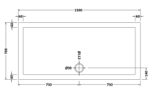 Nuie Slimline Anti Slip 1400 x 900mm Pearlstone Rectangle Shower Tray