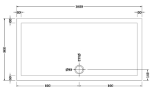 Nuie Slimline Anti Slip 1000 x 700mm Pearlstone Rectangle Shower Tray