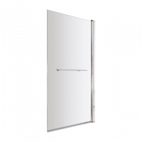 Nuie Pacific Square Bath Shower Screen With Rail - Clearance