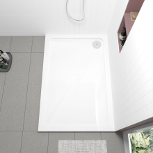 Nuie Pearlstone 1200 x 800mm Slimline Rectangle Shower Tray