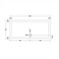 Scudo Rectangle Stone Resin Shower Tray 1000 x 900mm