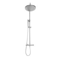 Scudo Core Chrome Twin Head Rigid Riser Shower Kit