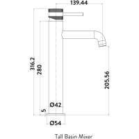 Scudo Muro High Riser Basin Mono Tap