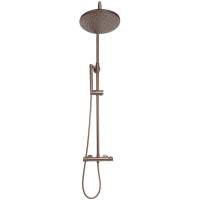 Scudo Core Brushed Bronze Round Rigid Riser Shower