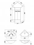 Parade 800mm White Wall Mounted Two Draw Vanity Unit with Ceramic Basin - Nuie