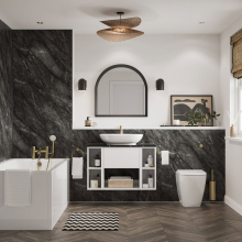 Vouille 350mm Anthracite Gloss Floor Standing 2 Door Tall Unit