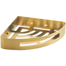 Origins Living Nerva Corner Brushed Brass Shower Basket