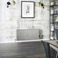 Delta Horizontal 230 x 2000mm Stainless Steel Radiator Brushed Finish - DQ Heating