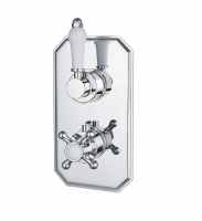 Arlington Traditional Chrome Twin Concealed Shower Valve - Single Outlet - Niagara