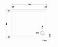 Nuie Pearlstone 1000 x 760 Rectangle Shower Tray 