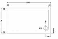 Nuie Pearlstone 1200 x 800 Offset Quadrant Shower Tray LH/RH