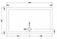 MX Elements 1000 x 900 Rectangular Stone Resin Low Profile Shower Tray