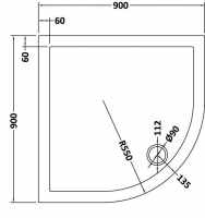 MX Elements TAU Shower Tray