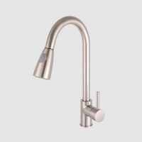 Nuie Brushed Steel Pull Out Kitchen Mixer Tap - KC317