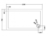 Nuie Pearlstone 900 x 760 Slate Grey Rectangle Shower Tray