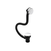 Nuie Chrome Easy Clean Push Button Bath Waste and Overflow