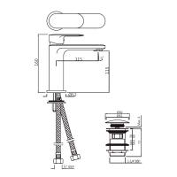 Sagittarius Blade Monobloc Basin Mixer Tap