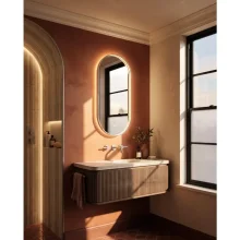 Origins Living Kingsley Capsule Illuminated Brushed Nickel Mirror