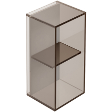 Origins Living Pier Bronze Smoked Glass 2 Box Rectangular Bathroom Shelf