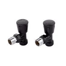 ECO Satin Black Angled Radiator Valves