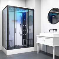 Insignia Showers Monochrome 1400 x 900mm Twin Steam Shower Cabin