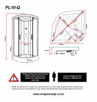 Insignia Showers PL9-Q Platinum Hydro Massage Shower Cabin - 900 x 900mm 