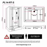 Insignia Showers PL12R-O-S Platinum Steam Shower Cabin - 1200 x 800mm - Right Hand