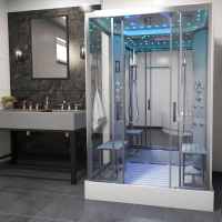 Insignia Showers Platinum Twin Steam Shower Cabin - 1400 x 900mm - Chrome Frame