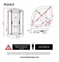 Insignia Showers PL8-Q-S Platinum Steam Shower Cabin - 800 x 800mm 