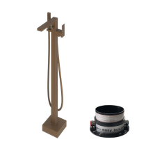Abacus Plan Freestanding Bath Shower Mixer Tap - Brushed Bronze