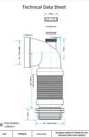 90 Bend Long Tail WC Pan Connector - PP0005/B - Viva Sanitary