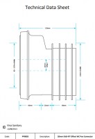 McAlpine 90 degree Flexible WC Connector with Universal Vent Boss - WC-CON8FV