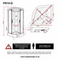 Insignia Showers PR12L-O Premium Hydro Massage Shower Cabin - 1200 x 800mm - Left Hand