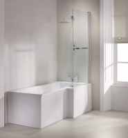 Trojan L Shaped Shower Bath 1700 x 700/850mm - Package Deal
