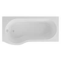 Beaufort Shannon 1700 x 850 P Shaped Shower Bath - Left Hand