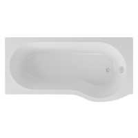 Beaufort Shannon 1500 x 850 P Shaped Shower Bath - Right Hand