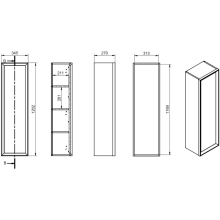 Shetland 1180mm Matt White 4 Drawer Wall Hung Vanity Unit 