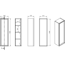 Scudo Aubrey Dust Grey Tall Boy Cabinet