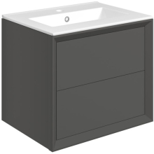 Pekin 615mm Matt Clay Wall Hung Vanity Unit with Ceramic Basin