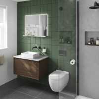 HIB Fold LED Bathroom Mirror 800 x 600mm